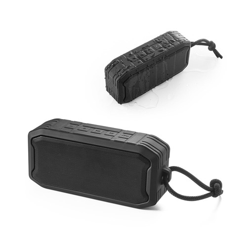 SHEERAN. Altavoz portátil de 10W con IPX7 y 9h de autonomía, fabricado en ABS reciclado, Merchandising, artículos personalizados para tu promoción de marca