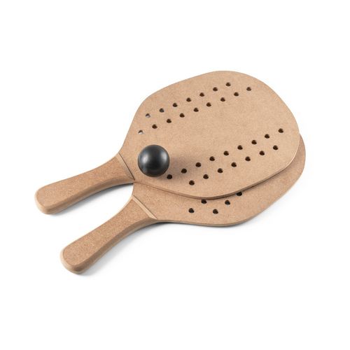 natural oscuro TAPIA. Raquetas de playa de MDF