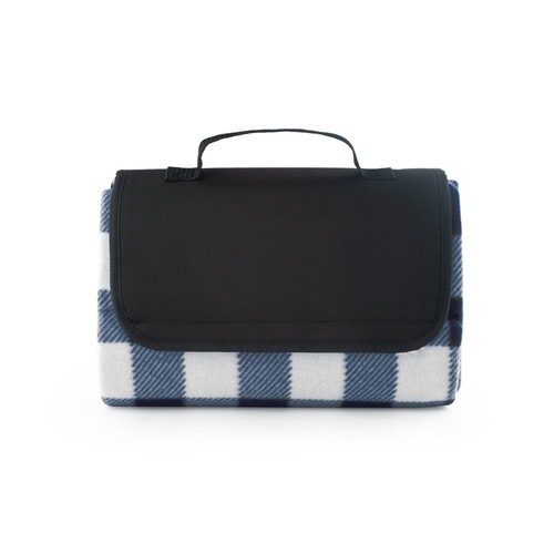 blue RILEY II. Manta de picnic con forro de EPE (180 g/m²) con estampado