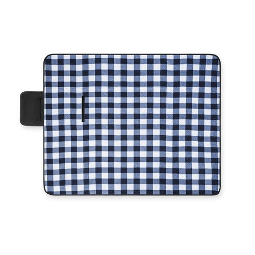 blue RILEY II. Manta de picnic con forro de EPE (180 g/m²) con estampado