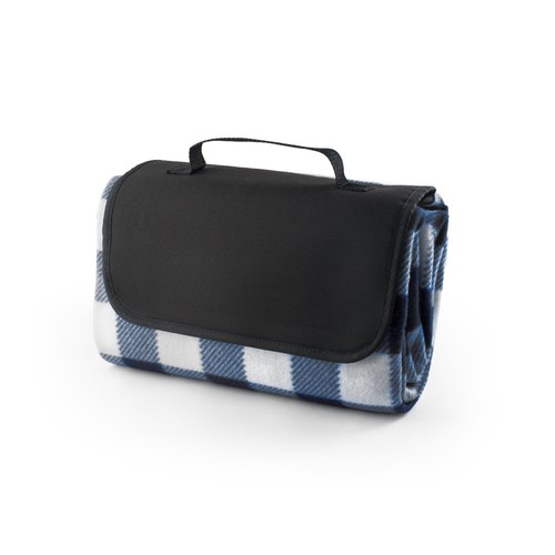 blue RILEY II. Manta de picnic con forro de EPE (180 g/m²) con estampado