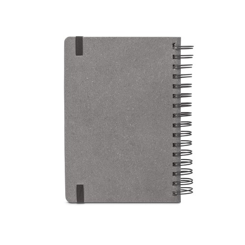 black SIMMEL A5. Agenda A5, con anillas, de cuero (58% reciclado)