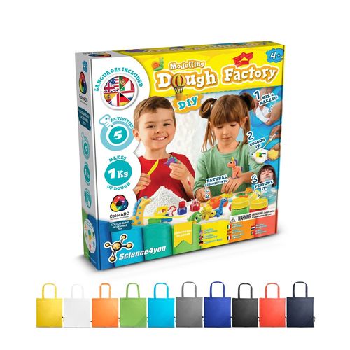 MODELING DOUGH FACTORY KIT II. JUEGO EDUCATIVO SUMINISTRADO CON UNA BOLSA DE REGALO PLEGABLE DE 190T