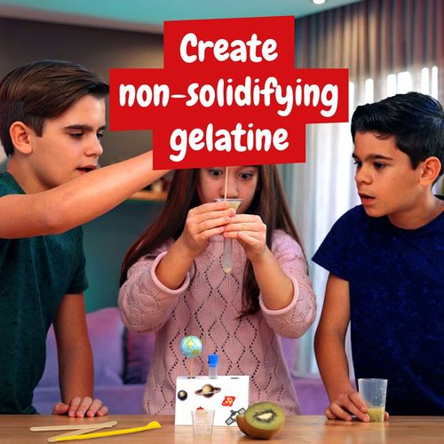 white 6 in 1 Super Science Kit II. Kit educativo suministrado con una bolsa de regalo de papel kraft (100 g/m²)