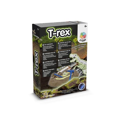 white Fossil Excavation Kit II. Juego educativo suministrado con una bolsa de regalo de papel kraft (90 g/m²), fabricado con material certificado FSC™ y otros materiales controlados