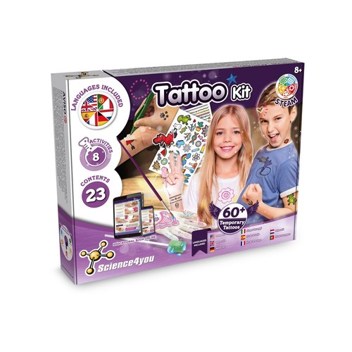 Tattoo Factory Kit I. Juego educativo para niños, Merchandising, artículos personalizados para tu promoción de marca