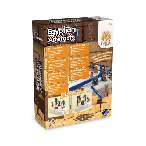 Ancient Egypt Excavation Kit II. Juego educativo suministrado con una bolsa de regalo de papel kraft (90 g/m²), fabricado con material certificado FSC™ y otros materiales controlados