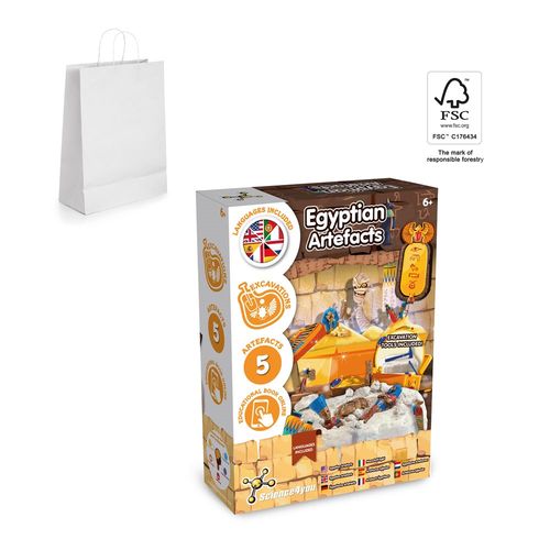 ANCIENT EGYPT EXCAVATION KIT II. JUEGO EDUCATIVO SUMINISTRADO CON UNA BOLSA DE REGALO DE PAPEL KRAFT (90 G/M²), FABRICADO CON MATERIAL CERTIFICADO FSC™ Y OTROS MATERIALES CONTROLADOS