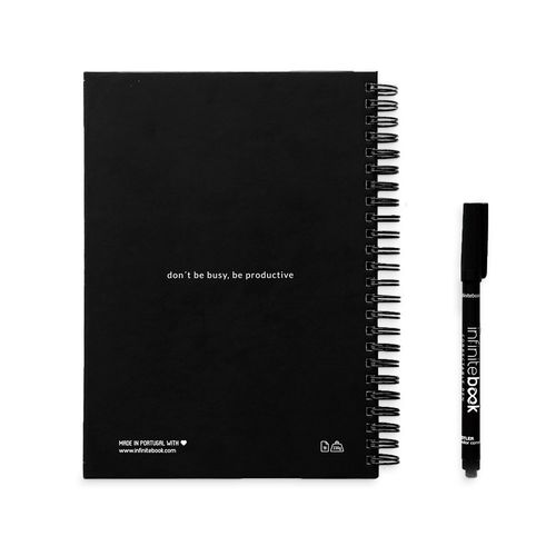 black STARTER KIT INFINITE PLANNER A5. El set incluye un