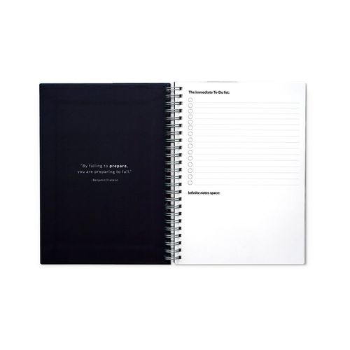 azul marino STARTER KIT INFINITE PLANNER A5. El set incluye un