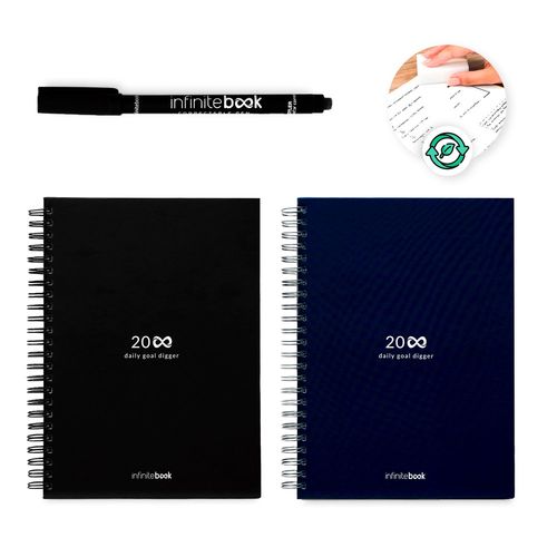 STARTER KIT INFINITE PLANNER A5. Le set comprend un "infinite Diary", un kit de nettoyage, un marqueur et un porte-marqueur - 1