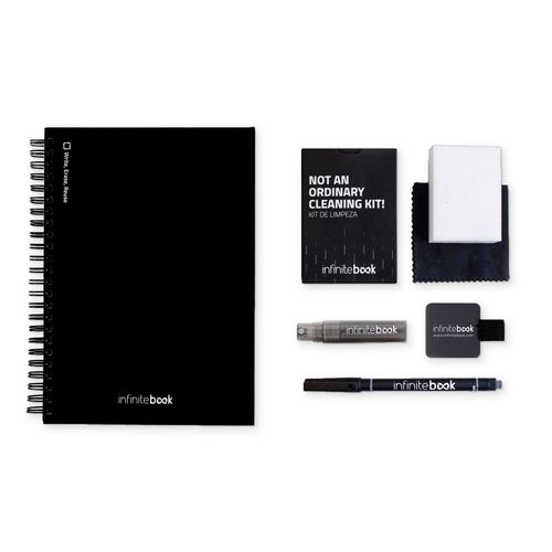 STARTER KIT INFINITEBOOK A5. Le set comprend un "Infinitebook", un kit de nettoyage, un marqueur et un porte-marqueur - 6