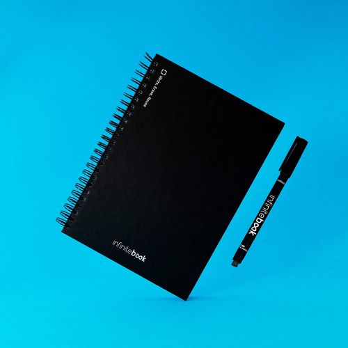 STARTER KIT INFINITEBOOK A5. Le set comprend un "Infinitebook", un kit de nettoyage, un marqueur et un porte-marqueur - 8