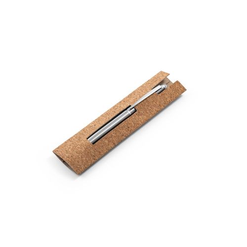 CHRIS. Stylo à bille avec corps en acier inoxydable (53% rSS) avec clip - 6