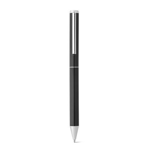 black LEAH. Set de roller y bolígrafo en aluminio (94% rAL) con clip