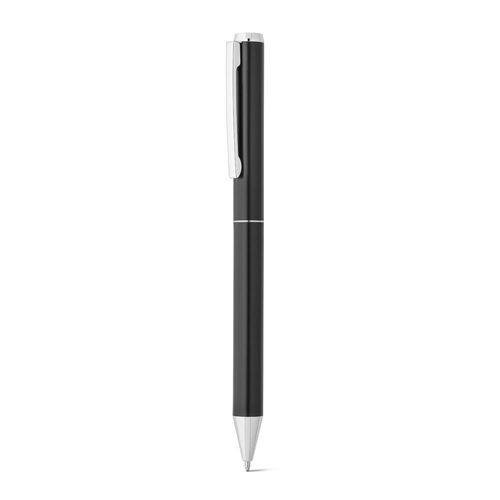 black LEAH. Set de roller y bolígrafo en aluminio (94% rAL) con clip