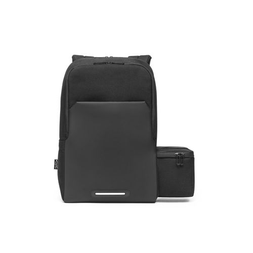 black BELFAST. Mochila 2 en 1 con bolsa térmica que se pueden usar juntas o por separado