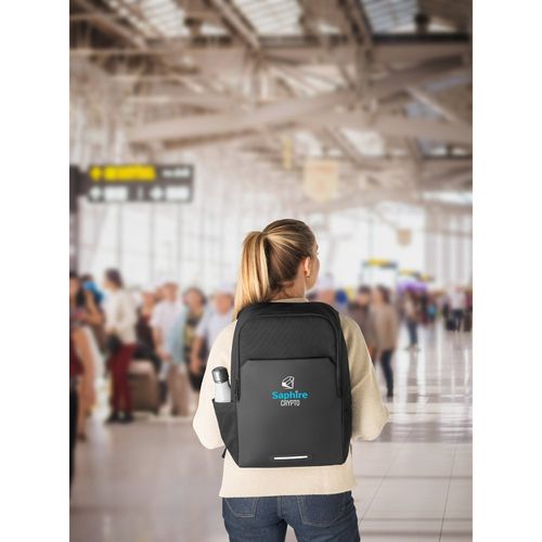 black BELFAST. Mochila 2 en 1 con bolsa térmica que se pueden usar juntas o por separado