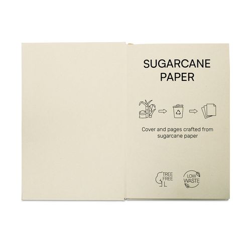 DICKINSON. Cahier A5 à couverture rigide en papier de canne à sucre (80 % canne à sucre) avec pages lignées - 6