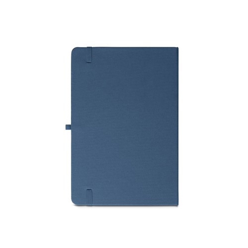 blue ANNE. Cuaderno A5 en poliéster reciclado (100% rPET) con páginas a rayas