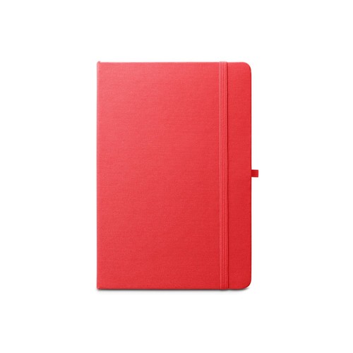 red ANNE. Cuaderno A5 en poliéster reciclado (100% rPET) con páginas a rayas