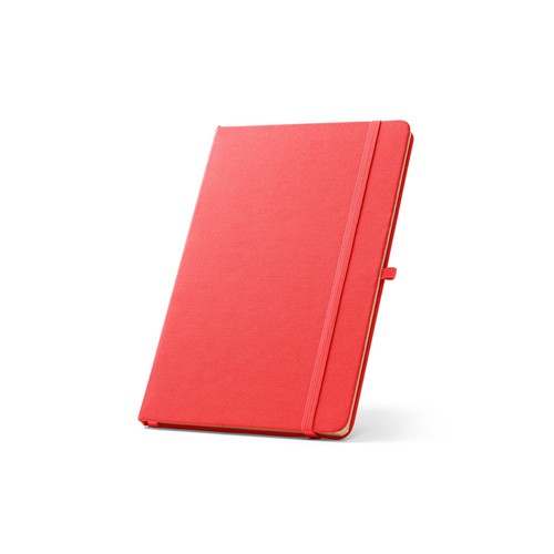 red ANNE. Cuaderno A5 en poliéster reciclado (100% rPET) con páginas a rayas