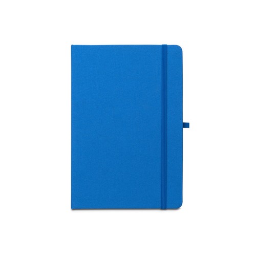 azulón ANNE. Cuaderno A5 en poliéster reciclado (100% rPET) con páginas a rayas