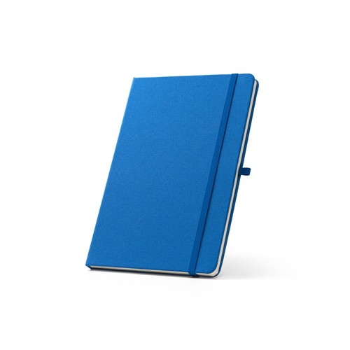 azulón ANNE. Cuaderno A5 en poliéster reciclado (100% rPET) con páginas a rayas