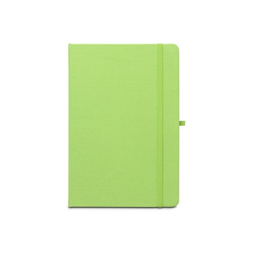 verde claro ANNE. Cuaderno A5 en poliéster reciclado (100% rPET) con páginas a rayas