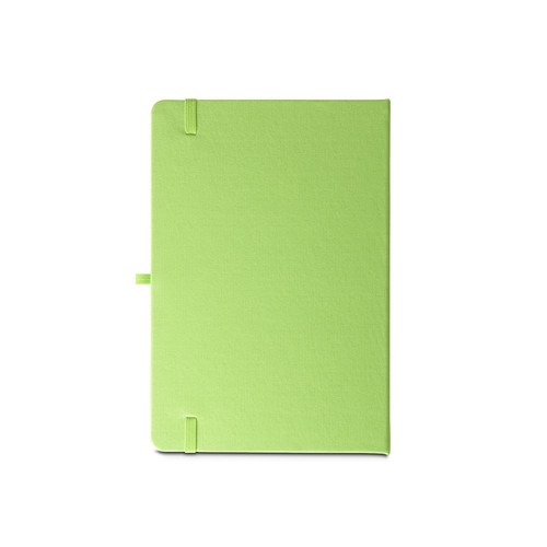 verde claro ANNE. Cuaderno A5 en poliéster reciclado (100% rPET) con páginas a rayas