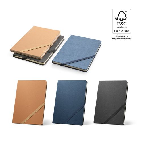 HUXLEY. Cuaderno A5 con tapa dura, fabricado con papel resistente al agua