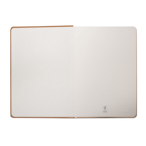 marrón claro HUXLEY. Cuaderno A5 con tapa dura, fabricado con papel resistente al agua