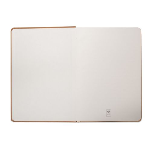 HUXLEY. Libreta A5, fabricado con papel resistente al agua, con páginas a rayas fabricadas con un material certificado FSC™ y otros materiales controlados