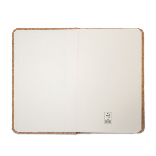 natural HAWKINS. Libreta de bolsillo de corcho con páginas lisas, en material certificado FSC™ y otros materiales controlados