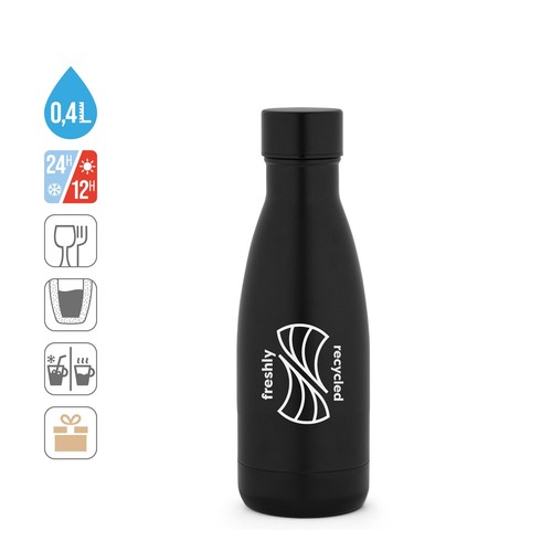 RE-BUFFON S. TERMO FABRICADO CON 90% ACERO INOXIDABLE RECICLADO 400 ML
