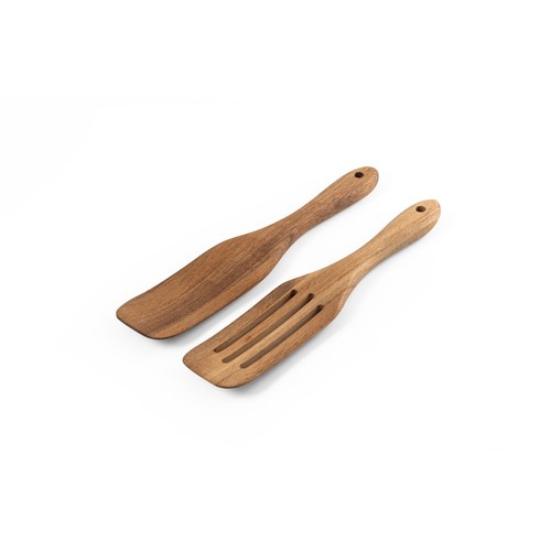 BATALI. Set di due posate in legno di acacia