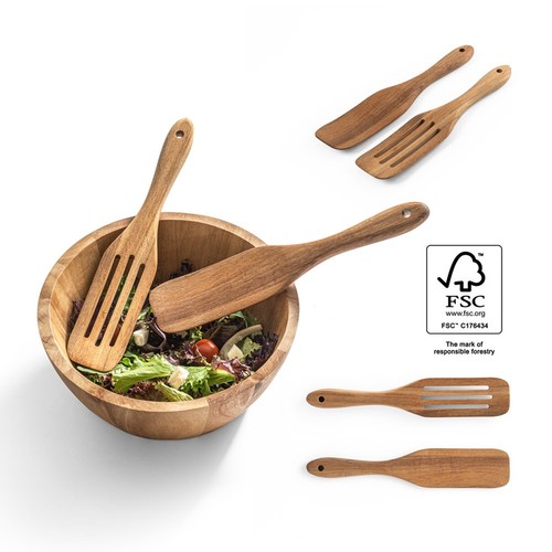 BATALI. JUEGO DE DOS CUBIERTOS EN MADERA DE ACACIA