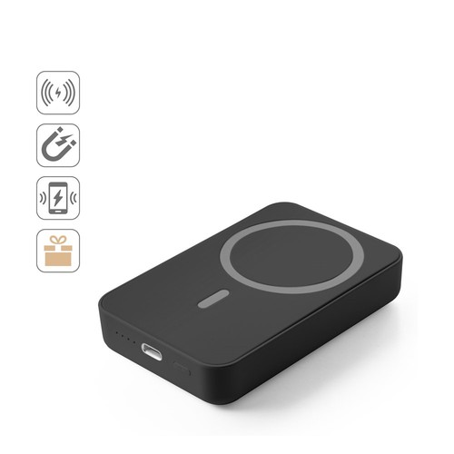 AMPERE 10. POWER BANK MAGNÉTICO DE 10'000 MAH CON CARGADOR INALÁMBRICO SUPERRÁPIDO DE 15W EN ABS RECICLADO (100% RABS)