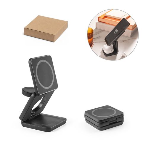 BROGLIE. Chargeur magnétique sans fil ultra-rapide 15W 4-en-1 en ABS recyclé (100 % rABS) - 1