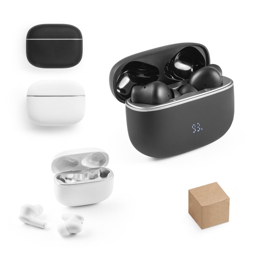 CAUBY. AURICULARES INALÁMBRICOS CON ANC Y 10 HORAS DE AUTONOMÍA EN ABS RECICLADO (100% RABS)