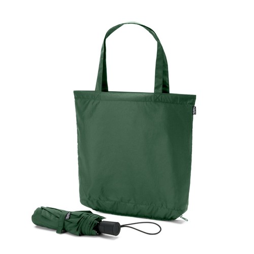 SKYLAR. Parapluie 2 en 1 avec sac shopping en polyester recyclé inclus - 2