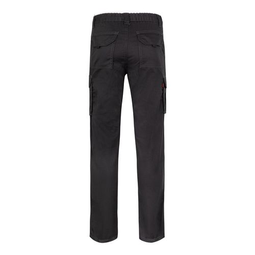 black VL LUGH. Pantalón elástico multibolsillos (240g/m²) en algodón (46%), EME (38%) y poliéster (16%)