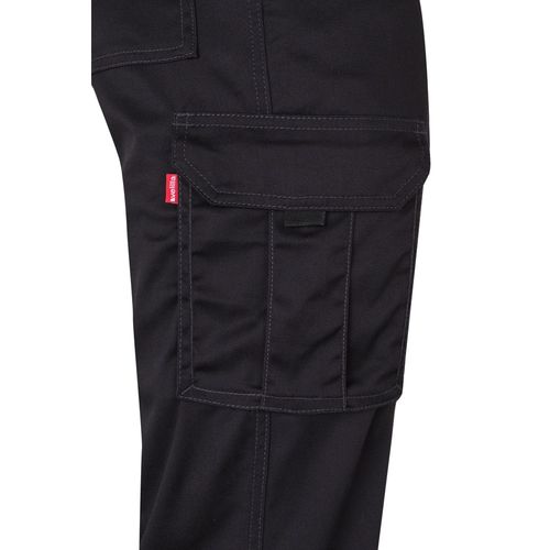 black VL LUGH. Pantalón elástico multibolsillos (240g/m²) en algodón (46%), EME (38%) y poliéster (16%)