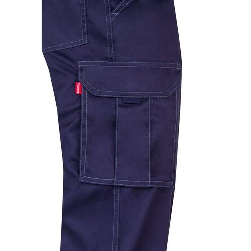 blue VL LUGH. Pantalón elástico multibolsillos (240g/m²) en algodón (46%), EME (38%) y poliéster (16%)