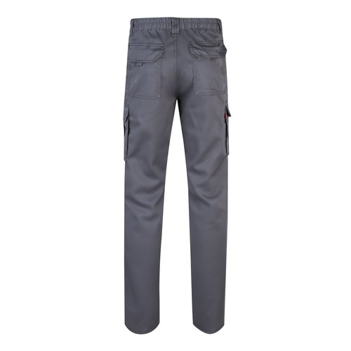 gray VL LUGH. Pantalón elástico multibolsillos (240g/m²) en algodón (46%), EME (38%) y poliéster (16%)