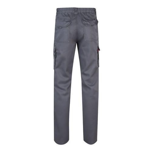 VL LUGH. Pantalón elástico multibolsillos (240g/m²) en algodón (46%), EME (38%) y poliéster (16%)