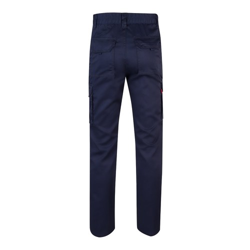 azul marino VL LUGH. Pantalón elástico multibolsillos (240g/m²) en algodón (46%), EME (38%) y poliéster (16%)