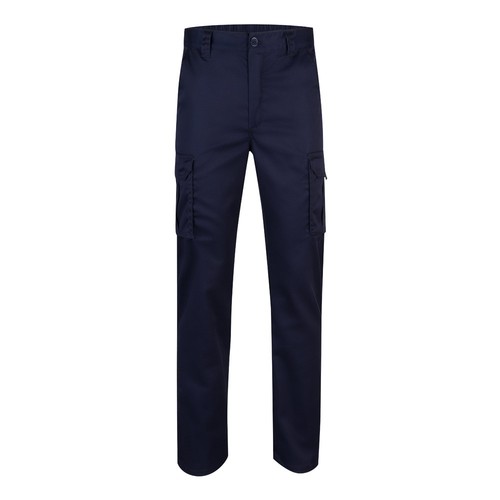 azul marino VL LUGH. Pantalón elástico multibolsillos (240g/m²) en algodón (46%), EME (38%) y poliéster (16%)