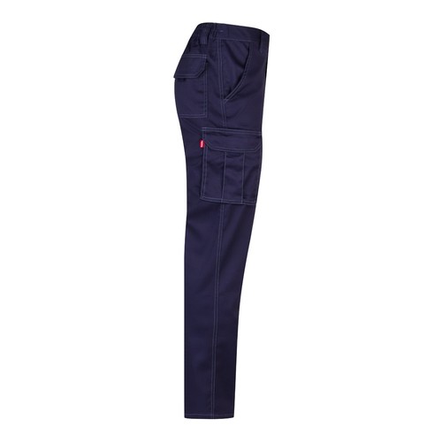 blue VL LUGH. Pantalón elástico multibolsillos (240g/m²) en algodón (46%), EME (38%) y poliéster (16%)