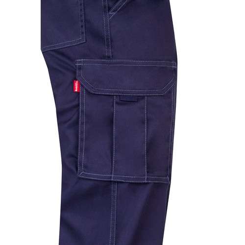 blue VL LUGH. Pantalón elástico multibolsillos (240g/m²) en algodón (46%), EME (38%) y poliéster (16%)